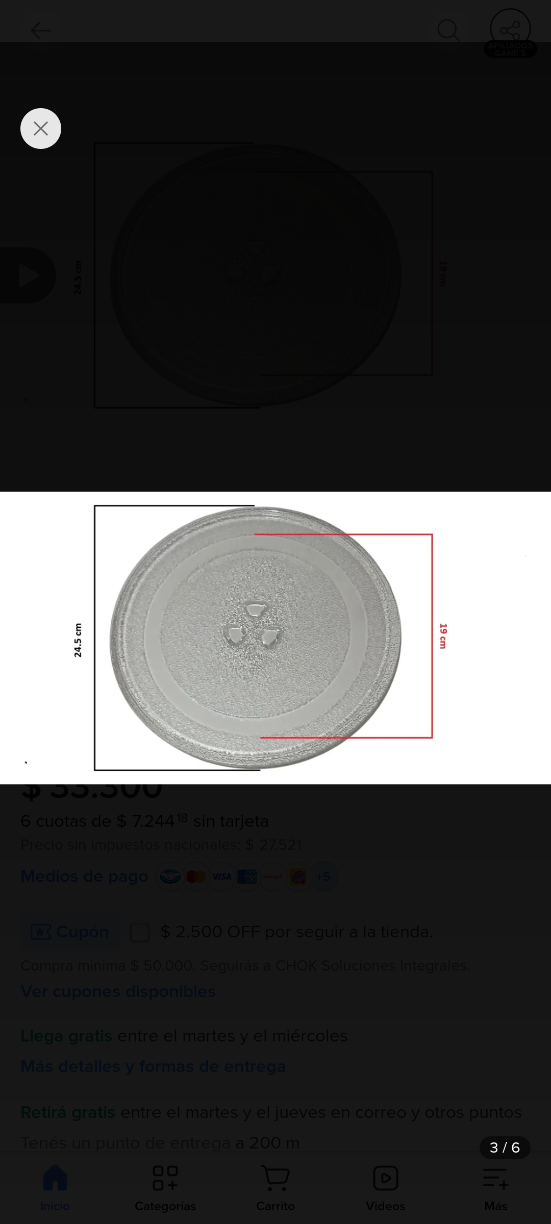Plato para microondas universal